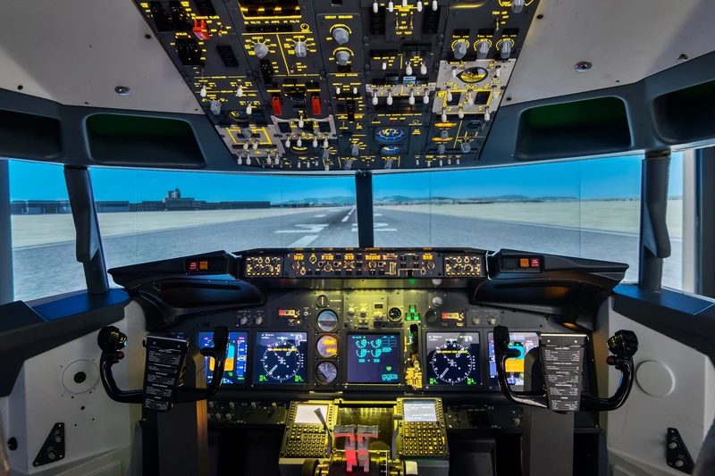Simulador de una aeronave Boeing B737 de la escuela de formacin aeronutica Aviation Group. Foto: Aviation Group.